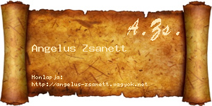 Angelus Zsanett névjegykártya